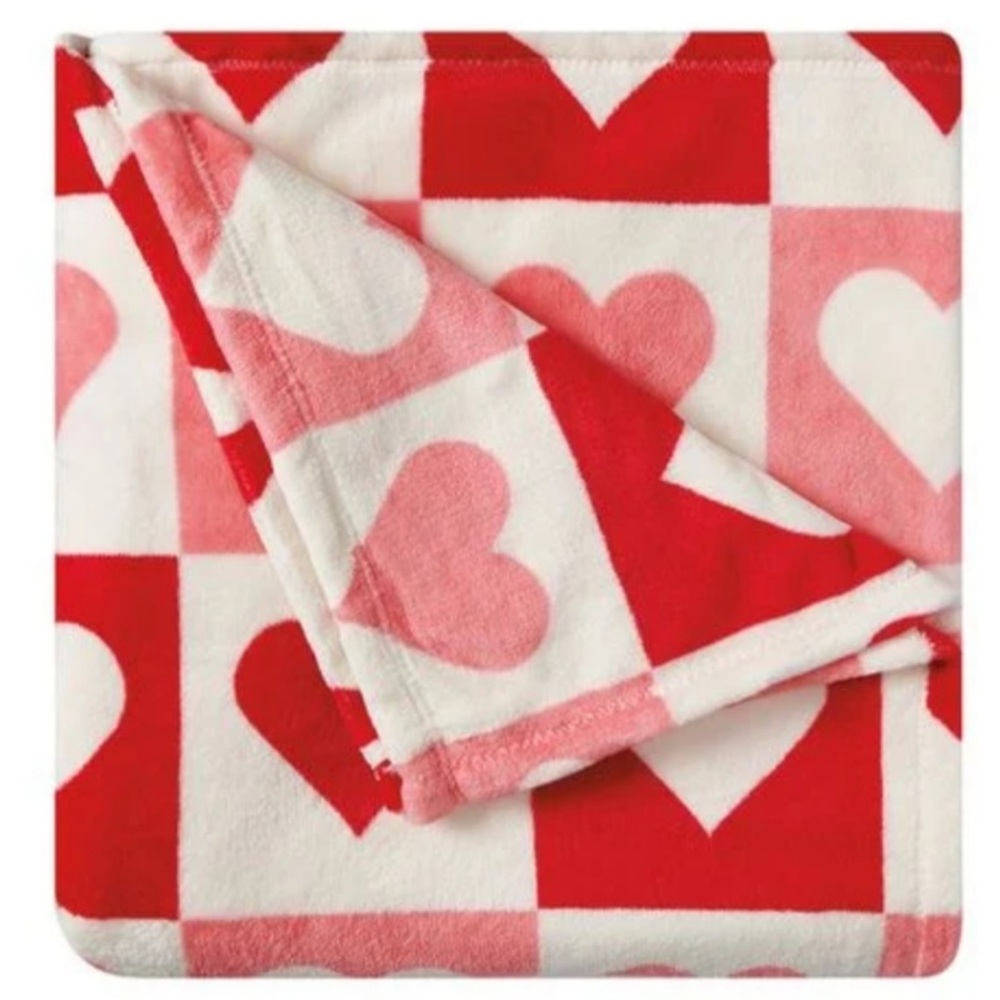 2x Kirkton House Plush Valentine's Day Throw Blanket 50 x 70